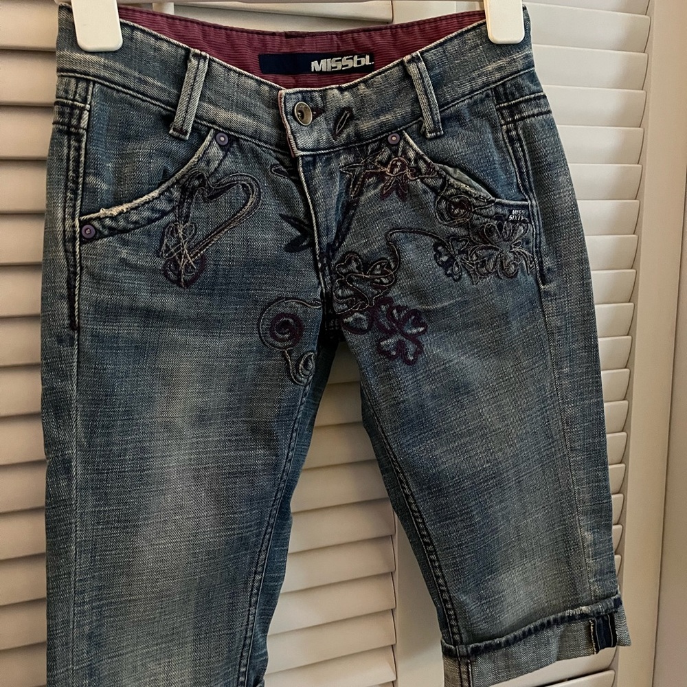 Miss Sixty Women's Blue Embroidered Jeans
